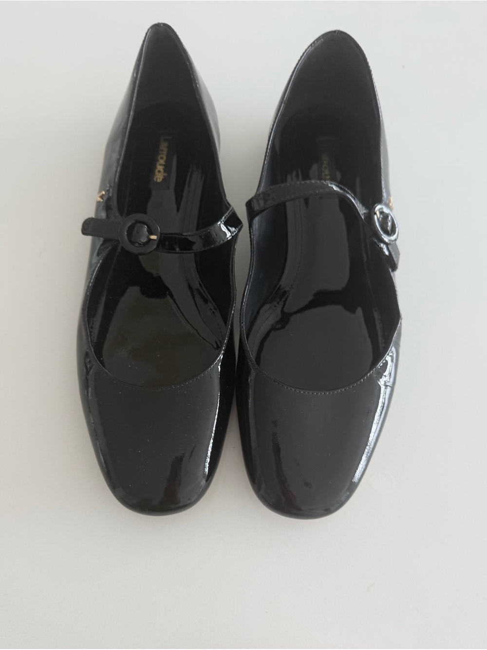 Larroudé Blair Ballet Flats Mary Jane – Black Patent – Size 10 - Picture 3 of 10